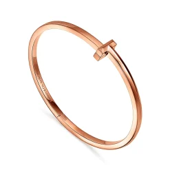 Tiffany & Co. Tiffany T T1 Hinged Bangle in Rose Gold, Narrow | ^ Bracelets|Men's Jewelry