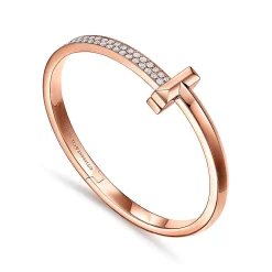 Tiffany & Co. Tiffany T T1 Hinged Bangle in Rose Gold, Wide | ^ Bracelets|Men's Jewelry