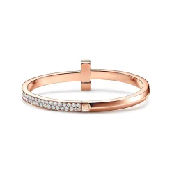 Tiffany & Co. Tiffany T T1 Hinged Bangle in Rose Gold, Wide | ^ Bracelets|Men's Jewelry