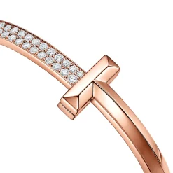 Tiffany & Co. Tiffany T T1 Hinged Bangle in Rose Gold, Wide | ^ Bracelets|Men's Jewelry