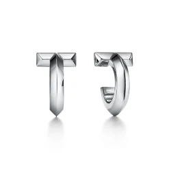 Tiffany & Co. Tiffany T T1 Hoop Earrings in White Gold | ^ Earrings|Hoop Earrings