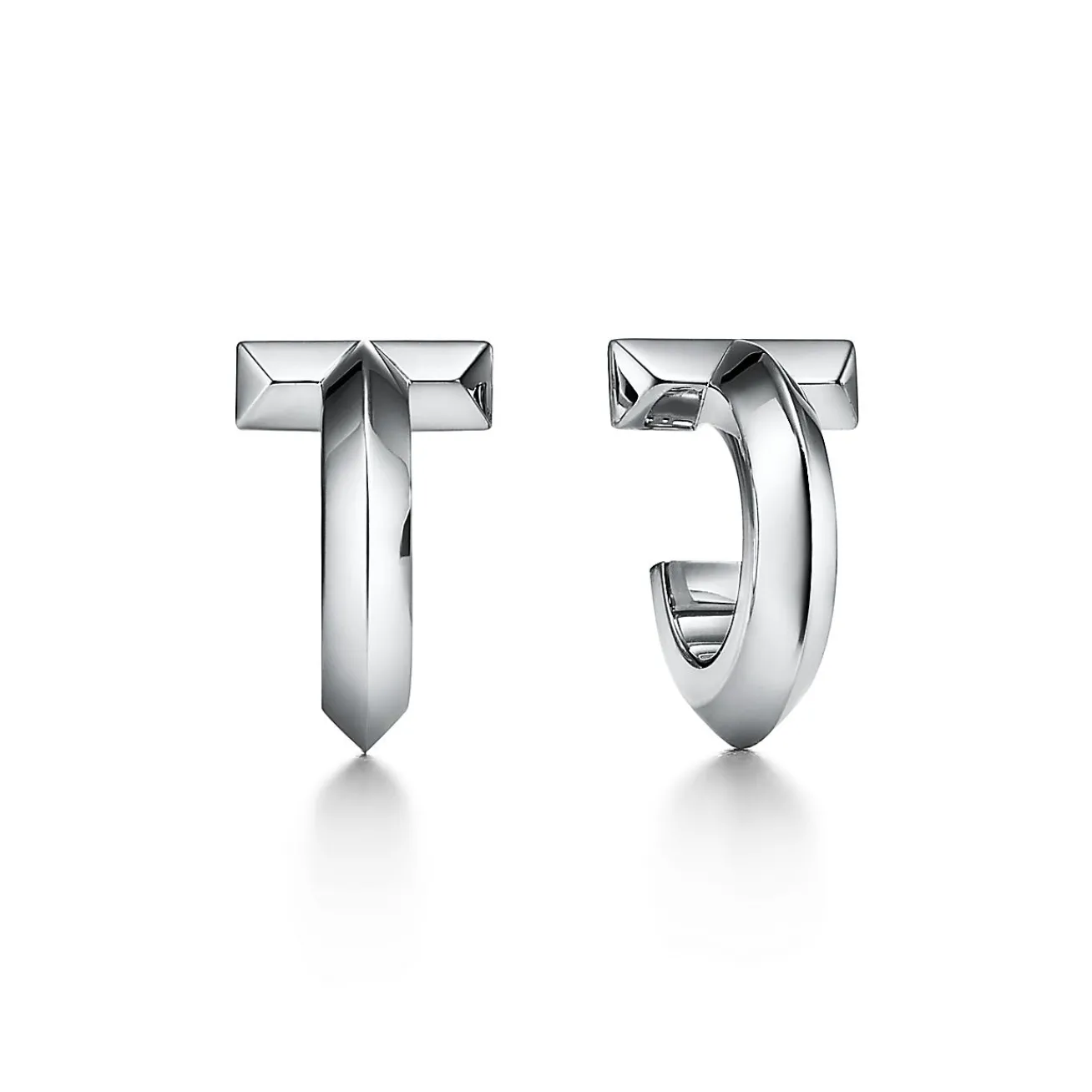 Tiffany & Co. Tiffany T T1 Hoop Earrings in White Gold | ^ Earrings|Hoop Earrings
