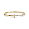 Tiffany & Co. Tiffany T T1 narrow diamond hinged bangle in 18k gold, medium. | ^ Bracelets|Gifts for Her