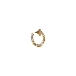 Tiffany & Co. Tiffany T T1 open hoop earrings in 18k gold with diamonds. | ^ Earrings|Gifts for Her