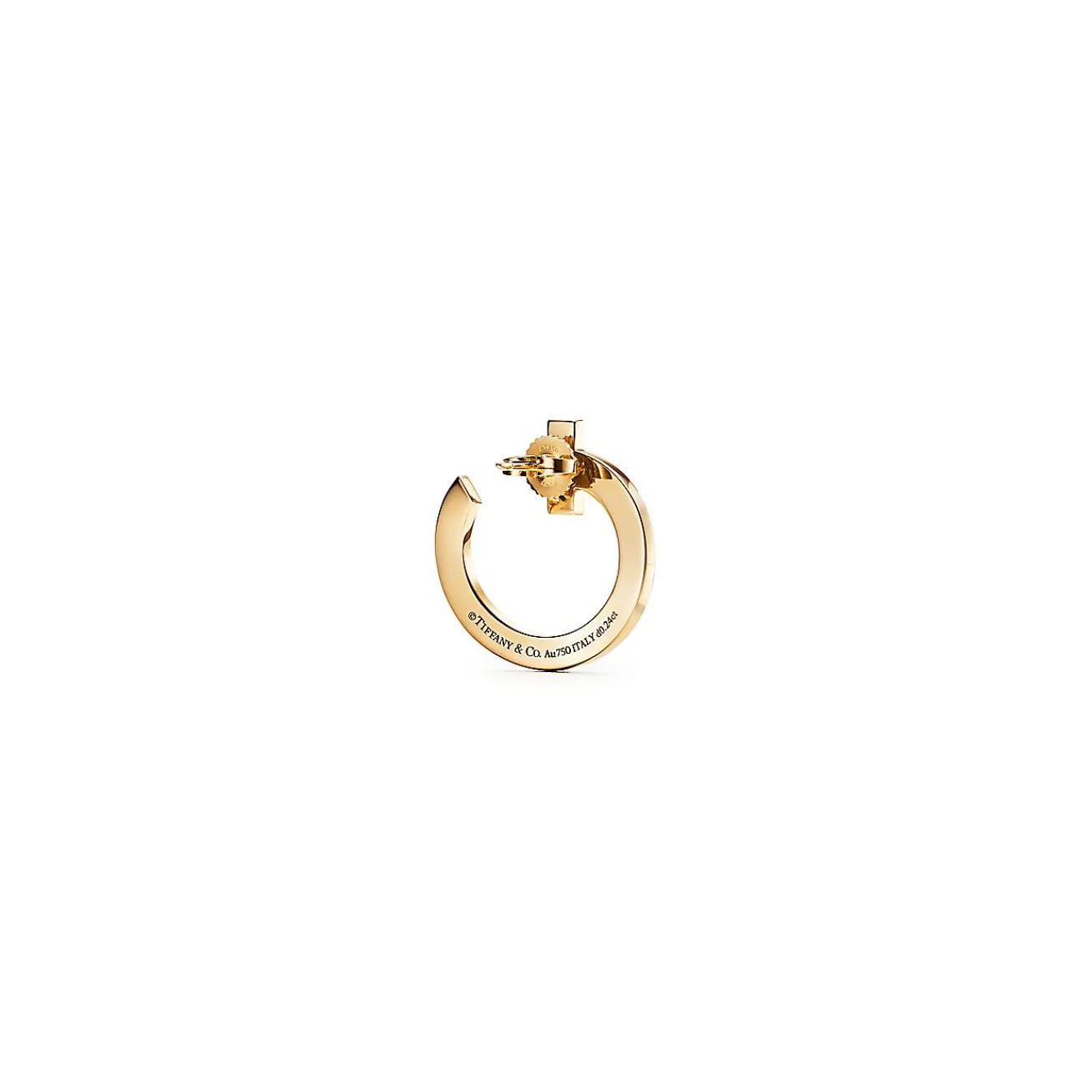 Tiffany & Co. Tiffany T T1 open hoop earrings in 18k gold with diamonds. | ^ Earrings|Gifts for Her