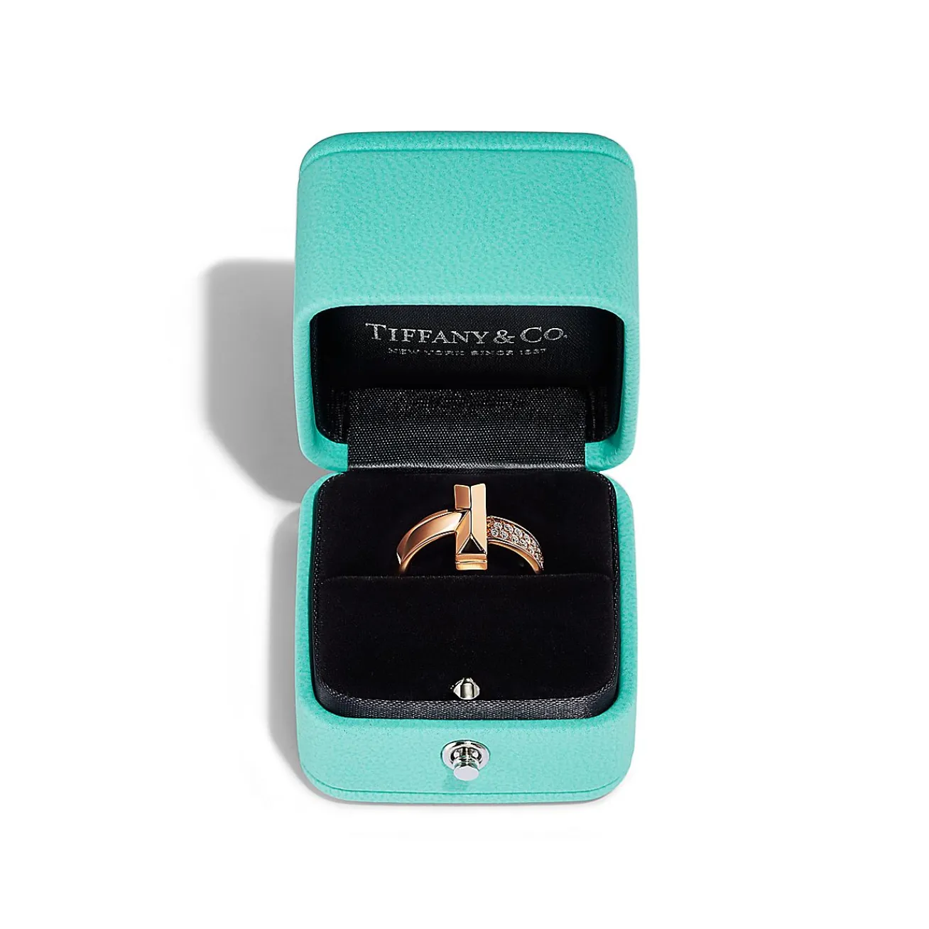 Tiffany & Co. Tiffany T T1 Ring in Rose Gold with Diamonds, 4.5 mm Wide | ^ Rings|Rose Gold Jewelry