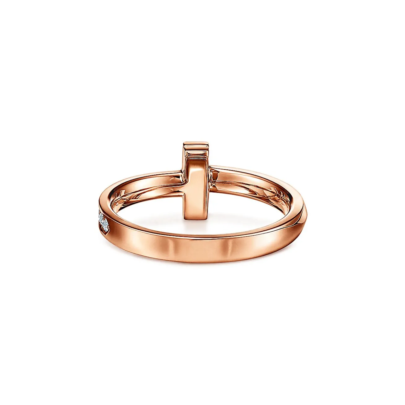 Tiffany & Co. Tiffany T T1 Ring in Rose Gold with Diamonds, 2.5 mm | ^ Rings|Men's Jewelry