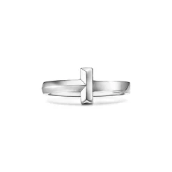 Tiffany & Co. Tiffany T T1 Ring in White Gold, 2.5 mm Wide | ^ Rings|Men's Jewelry