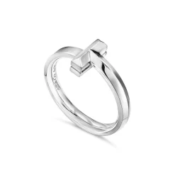 Tiffany & Co. Tiffany T T1 Ring in White Gold, 2.5 mm Wide | ^ Rings|Men's Jewelry
