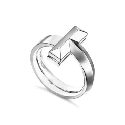 Tiffany & Co. Tiffany T T1 Ring in White Gold, 4.5 mm Wide | ^ Rings|Men's Jewelry