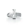Tiffany & Co. Tiffany T T1 Ring in White Gold with Diamonds, 4.5 mm Wide | ^ Rings|Diamond Jewelry