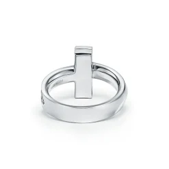 Tiffany & Co. Tiffany T T1 Ring in White Gold with Diamonds, 4.5 mm Wide | ^ Rings|Diamond Jewelry