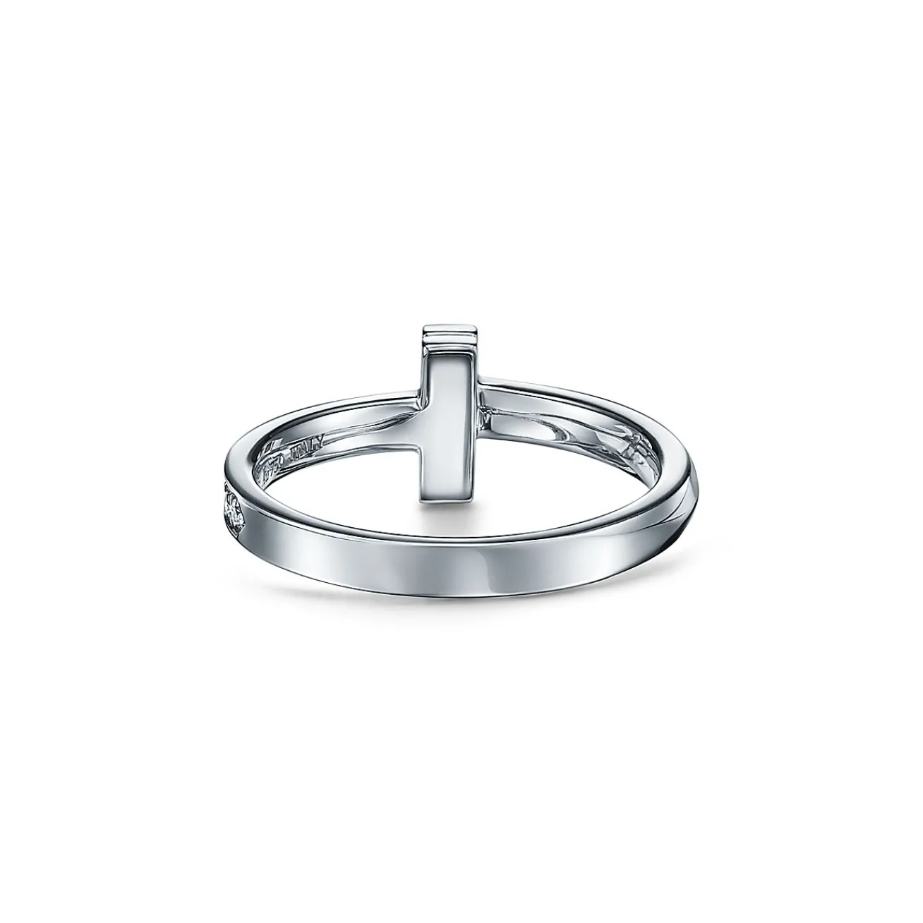Tiffany & Co. Tiffany T T1 Ring in White Gold with Diamonds, 2.5 mm Wide | ^ Rings|Men's Jewelry