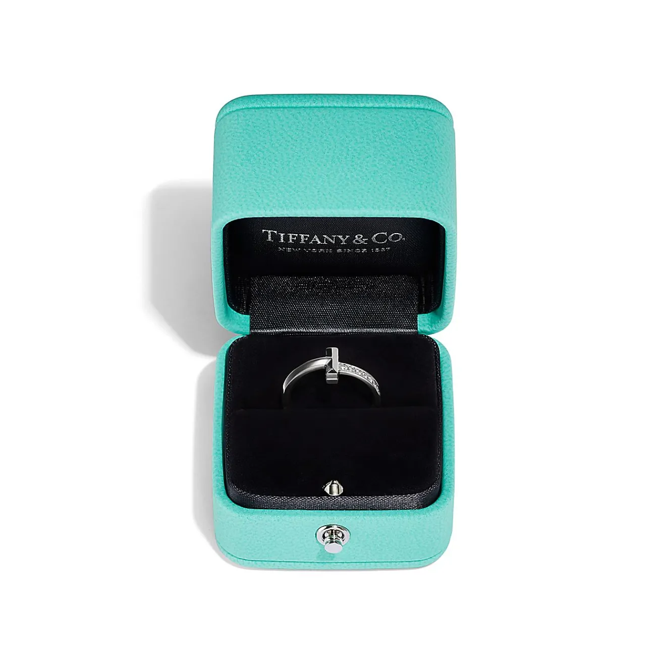 Tiffany & Co. Tiffany T T1 Ring in White Gold with Diamonds, 2.5 mm Wide | ^ Rings|Men's Jewelry