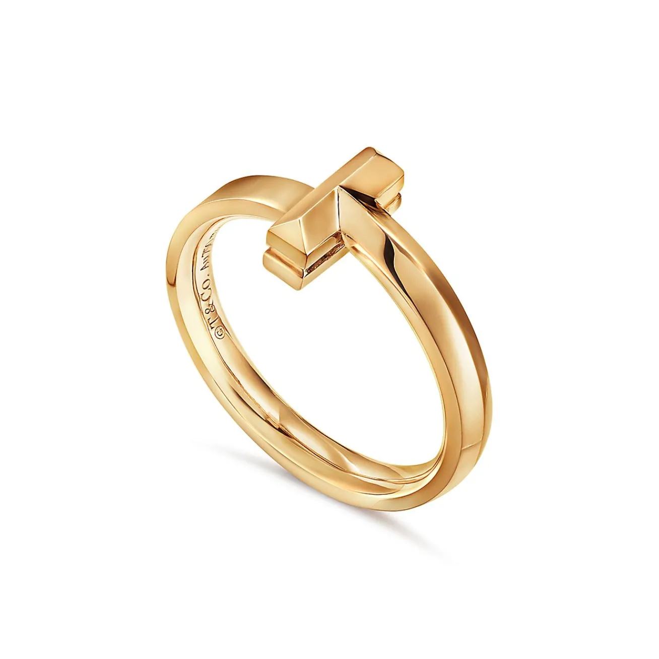 Tiffany & Co. Tiffany T T1 Ring in Yellow Gold, 2.5 mm Wide | ^ Rings|Men's Jewelry