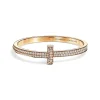 Tiffany & Co. Tiffany T T1 wide diamond hinged bangle in 18k gold, medium. | ^ Bracelets|Men's Jewelry