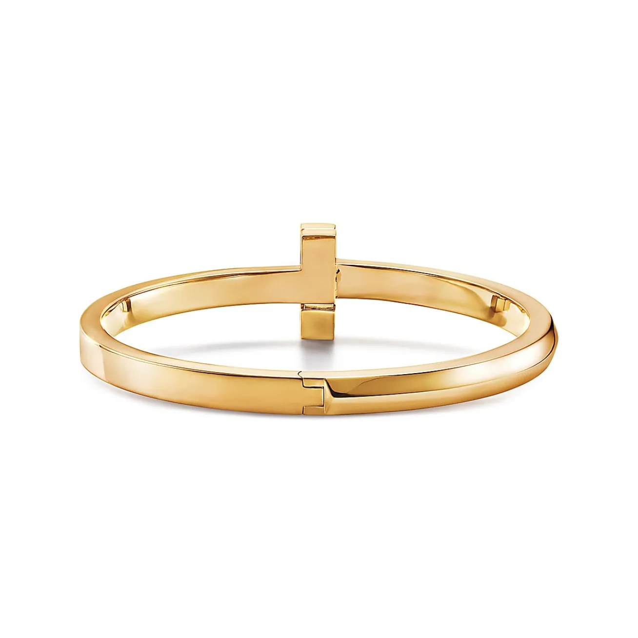 Tiffany & Co. Tiffany T T1 wide hinged bangle in 18k gold, medium. | ^ Bracelets|Men's Jewelry