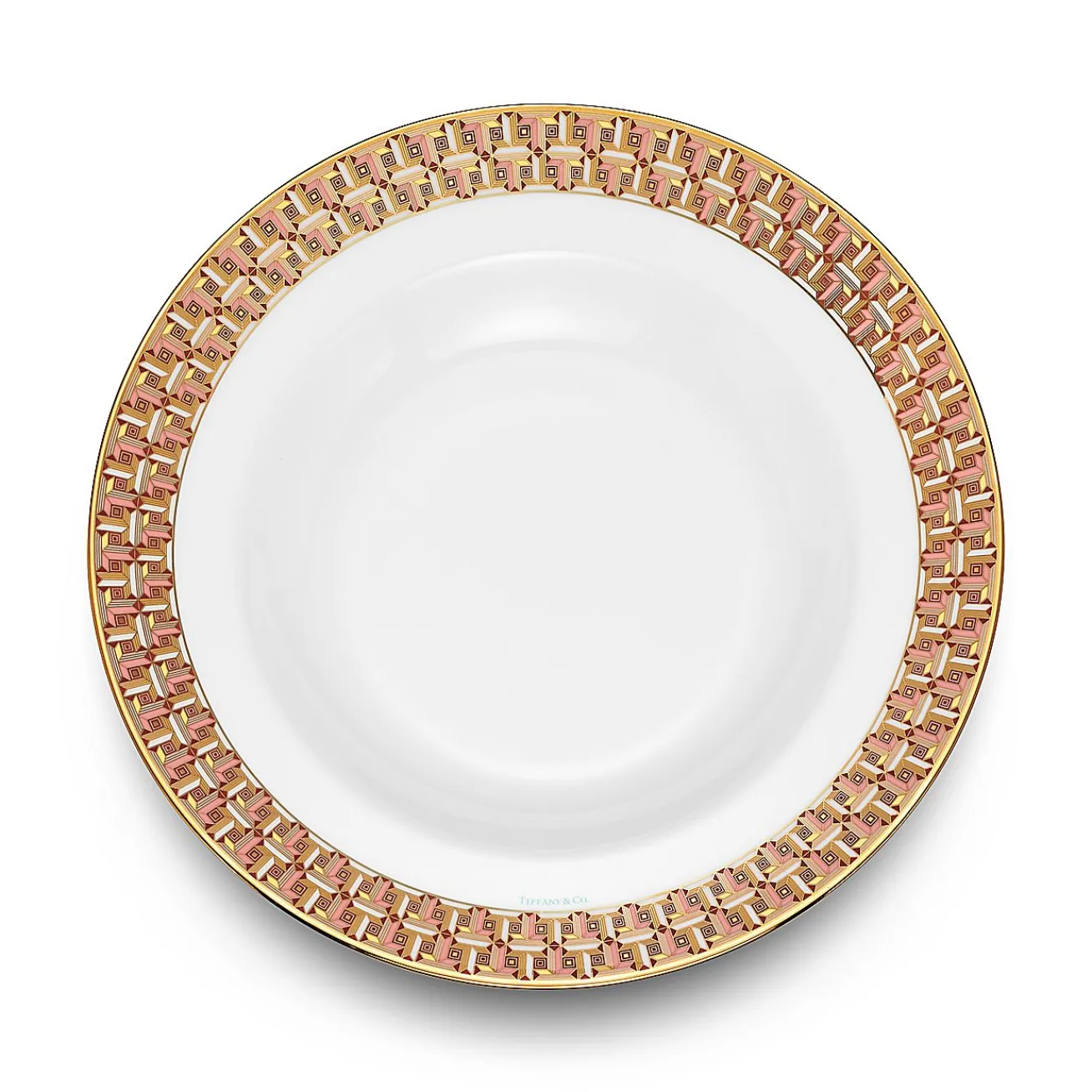 Tiffany & Co. Tiffany T True Bowl with a Hand-painted Gold Rim | ^ Tableware