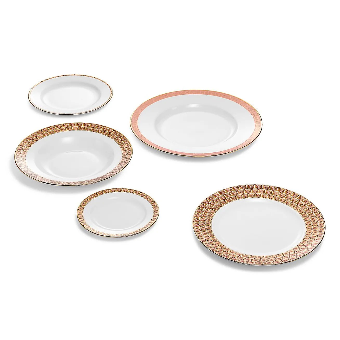 Tiffany & Co. Tiffany T True Bowl with a Hand-painted Gold Rim | ^ Tableware