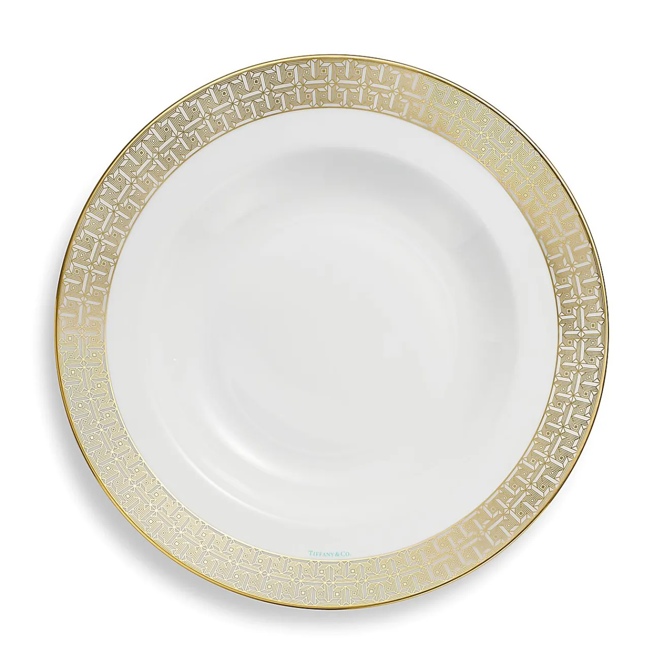 Tiffany & Co. Tiffany T True Bowl with a Hand-painted Gold Rim | ^ Tableware