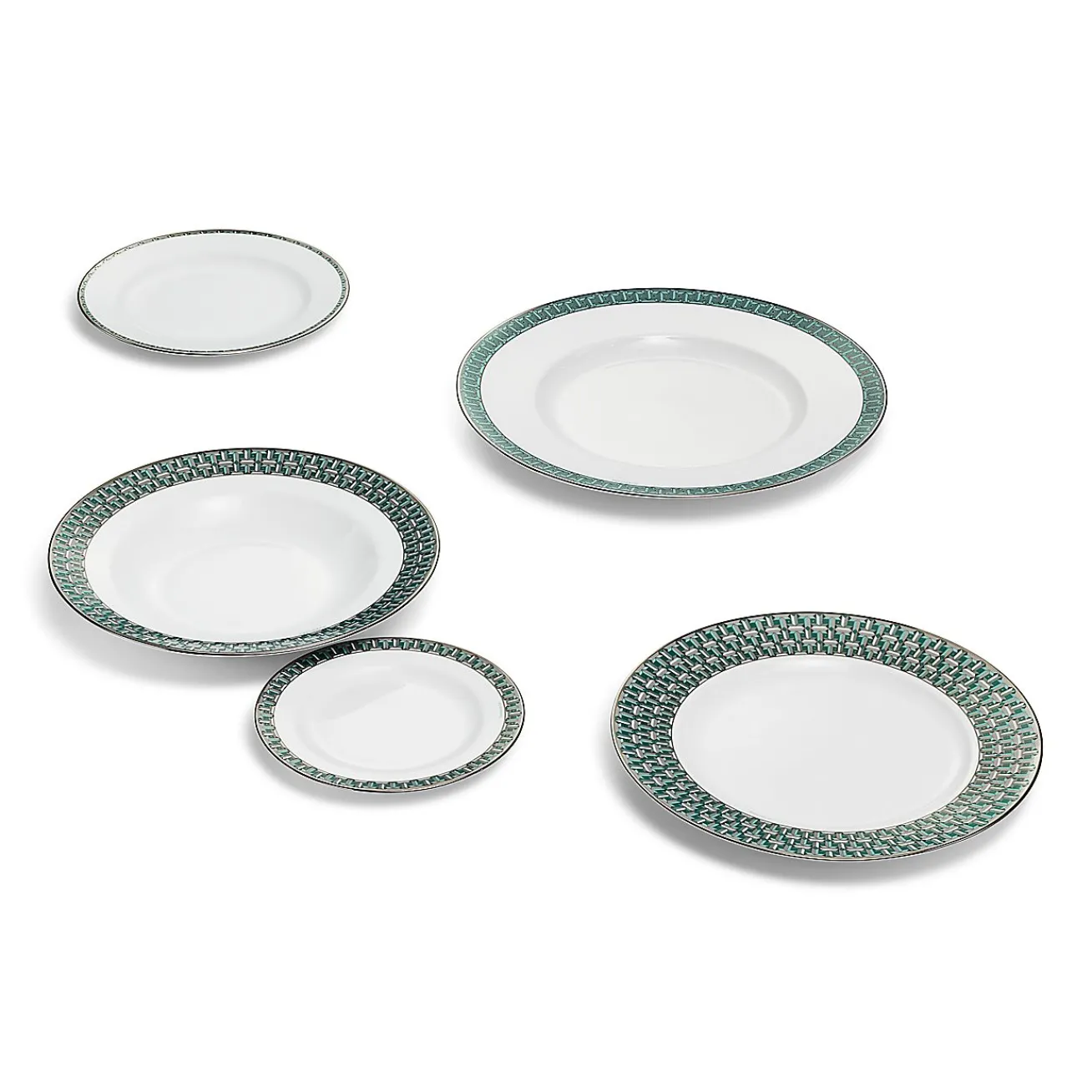Tiffany & Co. Tiffany T True Bowl with a Hand-painted Platinum Rim | ^ Tableware
