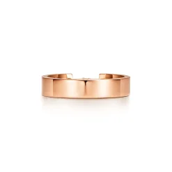 Tiffany & Co. Tiffany T True diamond link ring in 18k rose gold, 4 mm wide. | ^ Rings|Men's Jewelry