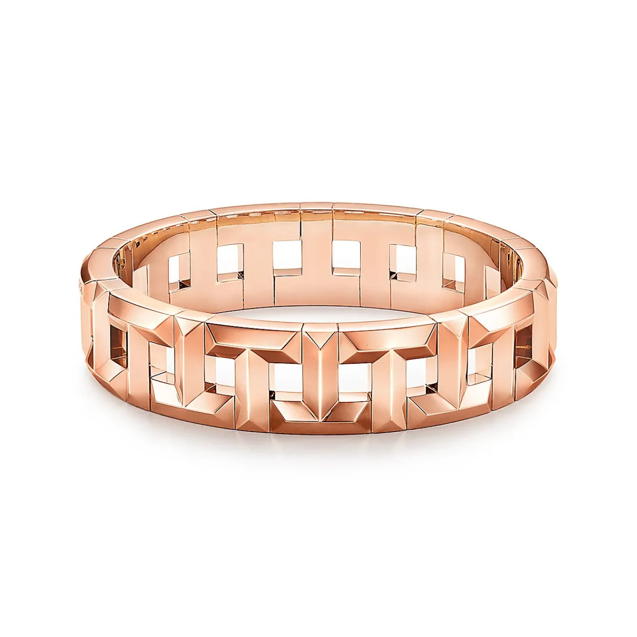 Tiffany & Co. Tiffany T True hinged bracelet in 18k rose gold, medium. | ^ Bracelets|Men's Jewelry