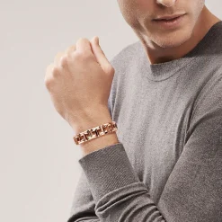 Tiffany & Co. Tiffany T True hinged bracelet in 18k rose gold, medium. | ^ Bracelets|Men's Jewelry