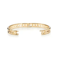 Tiffany & Co. Tiffany T True narrow hinged bangle in 18k gold, large. | ^ Bracelets|Gold Jewelry
