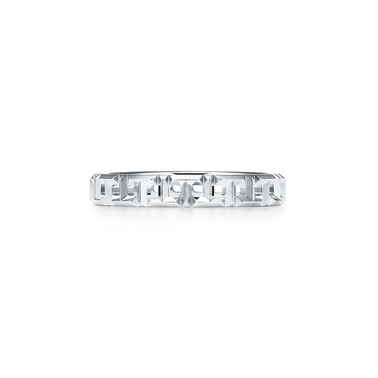 Tiffany & Co. Tiffany T True narrow ring in 18k white gold, 3.5 wide. | ^Women Rings|Men's Jewelry
