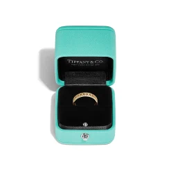 Tiffany & Co. Tiffany T True narrow ring in 18k gold with pavé diamonds, 3.5 mm wide. | ^Women Rings|Men's Jewelry