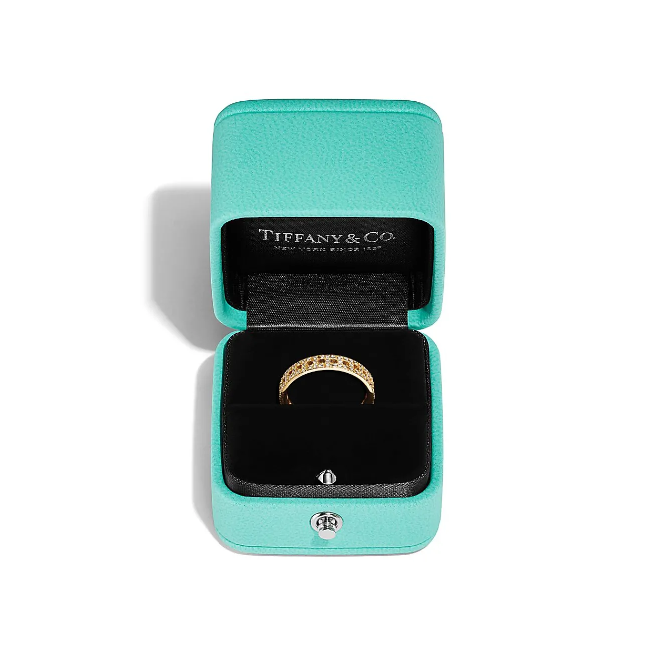 Tiffany & Co. Tiffany T True narrow ring in 18k gold with pavé diamonds, 3.5 mm wide. | ^Women Rings|Men's Jewelry