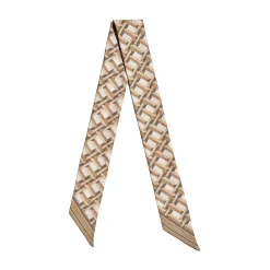 Tiffany & Co. Tiffany T True Ribbon Scarf in Camel Brown Silk | ^Women Scarves & Stoles|Women's Accessories