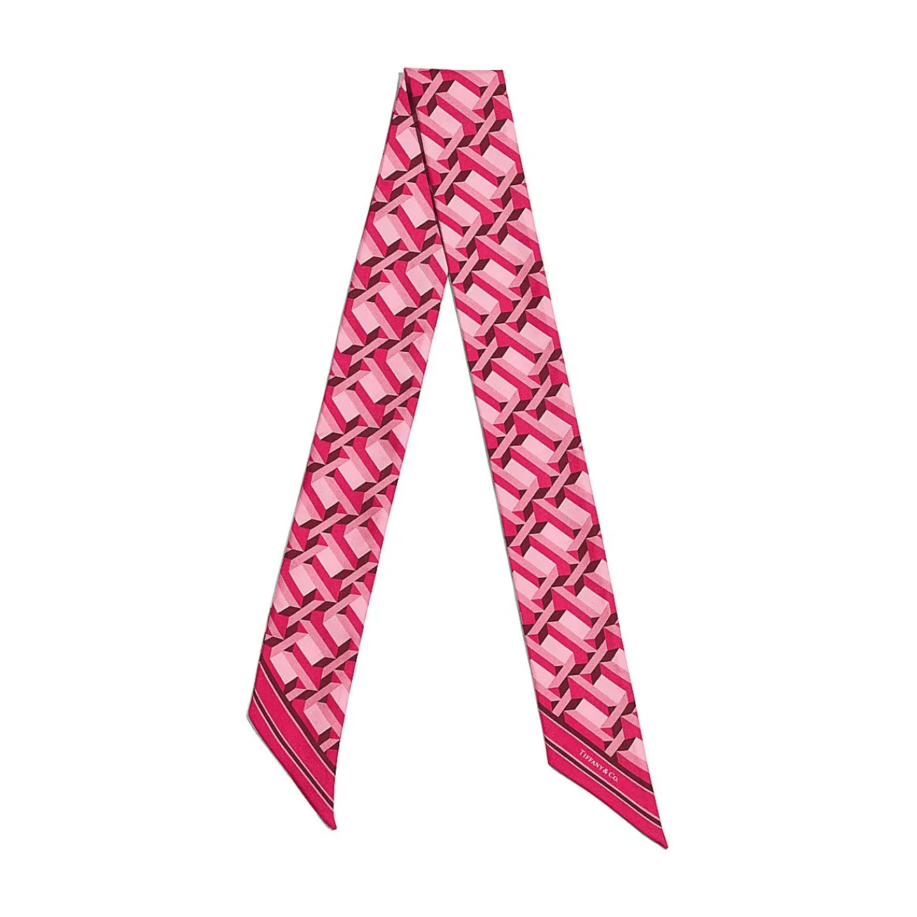 Tiffany & Co. Tiffany T True Ribbon Scarf in Cerise Silk | ^Women Online Exclusives|Scarves & Stoles