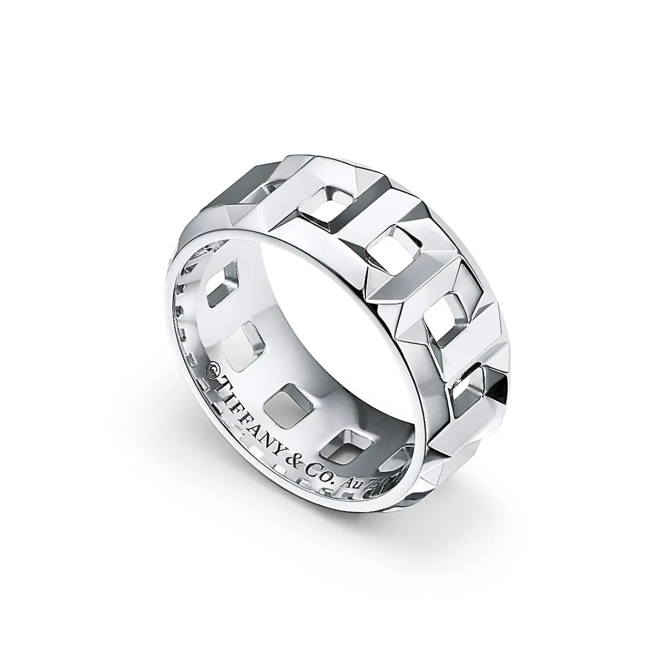 Tiffany & Co. Tiffany T True Ring in White Gold, 8 mm Wide | ^ Rings|Tiffany T