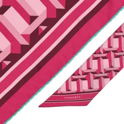 Tiffany & Co. Tiffany T True Square Scarf in Cerise Silk | ^Women Online Exclusives|Scarves & Stoles