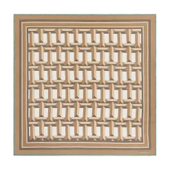 Tiffany & Co. Tiffany T True Square Scarf in Camel Brown Silk | ^Women Scarves & Stoles|Women's Accessories