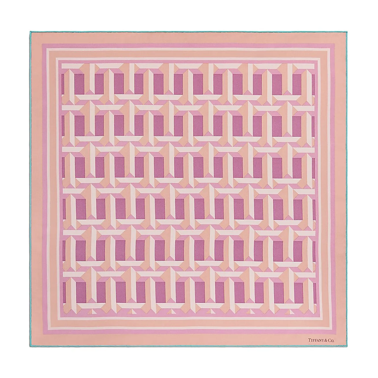 Tiffany & Co. Tiffany T True Square Scarf in Crystal Pink Silk | ^Women Scarves & Stoles|Women's Accessories