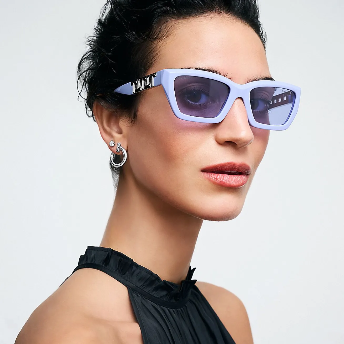 Tiffany & Co. Tiffany T True Sunglasses in Violet Acetate with Violet Lenses | ^Women Tiffany T|Sunglasses