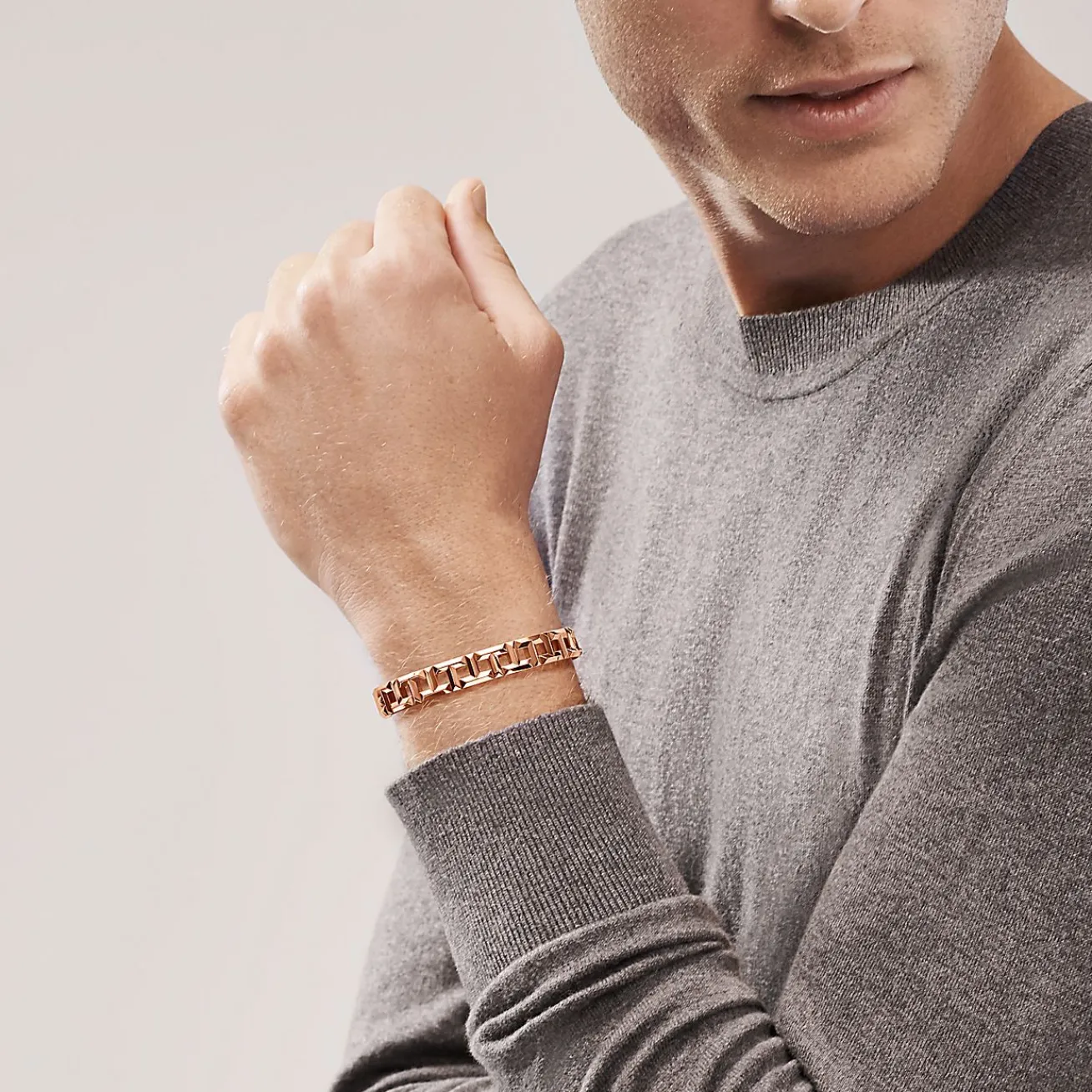 Tiffany & Co. Tiffany T True wide hinged bangle in 18k rose gold, large. | ^ Rose Gold Jewelry|Tiffany T
