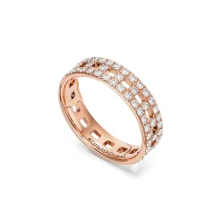 Tiffany & Co. Tiffany T True wide ring in 18k rose gold with pavé diamonds, 5.5 mm wide. | ^Women Rings|Men's Jewelry