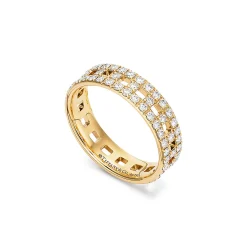 Tiffany & Co. Tiffany T True wide ring in 18k gold with pavé diamonds, 5.5 mm wide. | ^Women Rings|Men's Jewelry