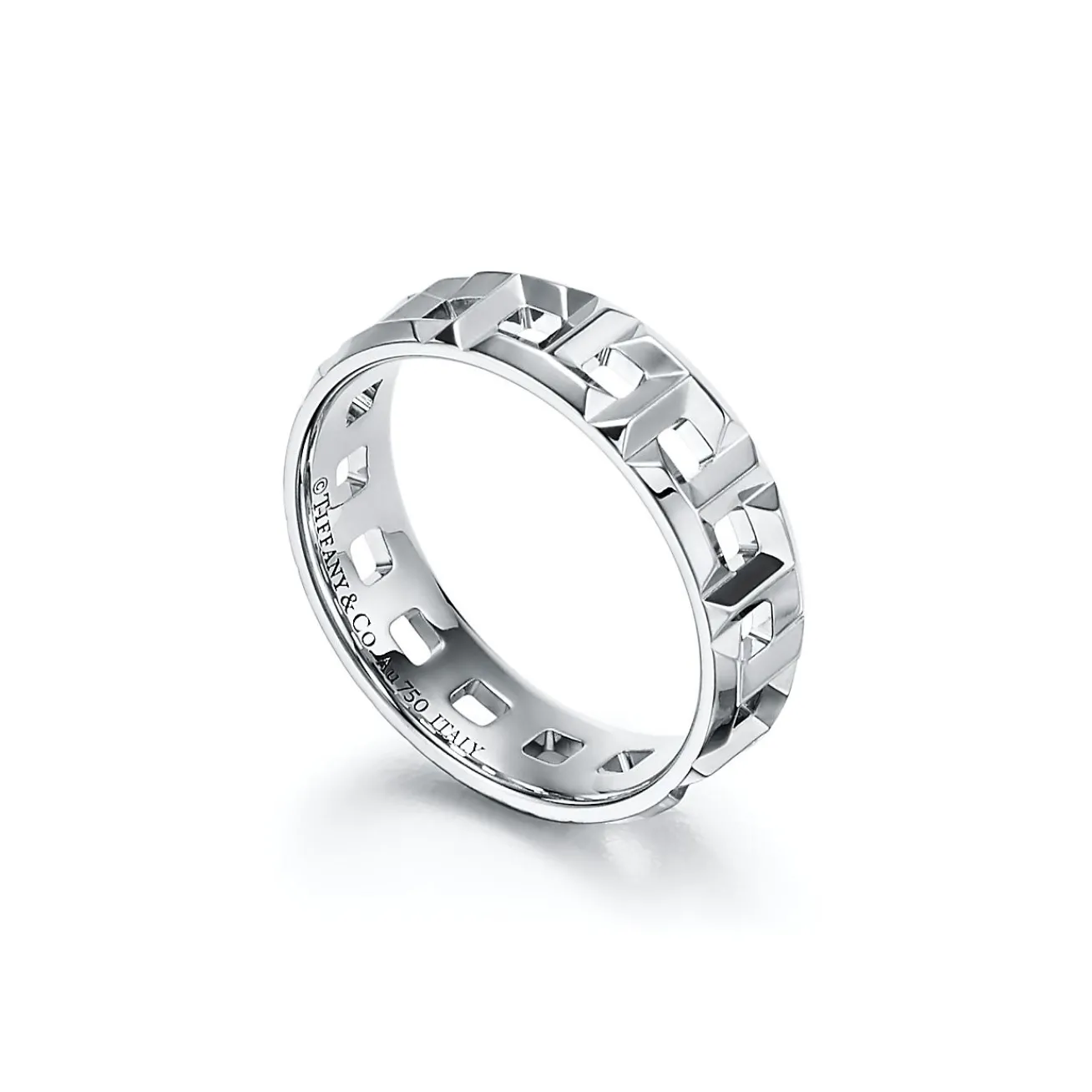 Tiffany & Co. Tiffany T True wide ring in 18k white gold, 5.5 mm wide. | ^Women Rings|Men's Jewelry