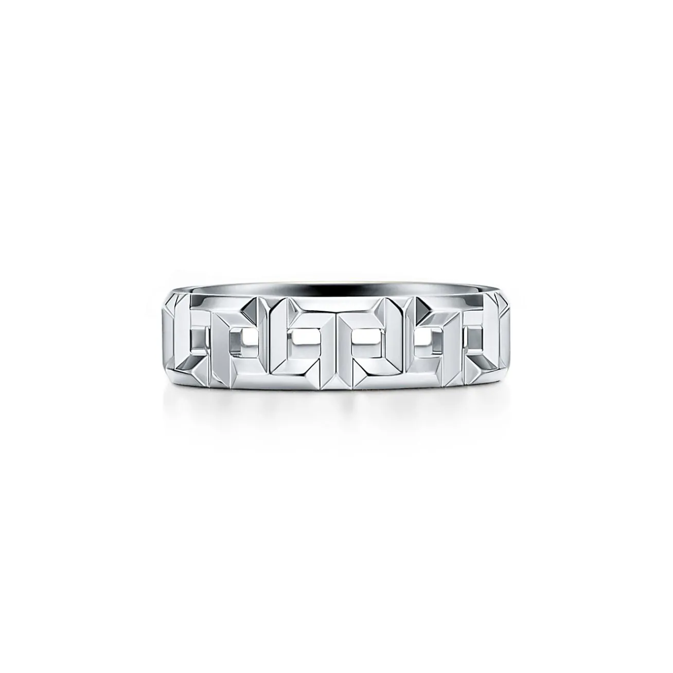 Tiffany & Co. Tiffany T True wide ring in 18k white gold, 5.5 mm wide. | ^Women Rings|Men's Jewelry