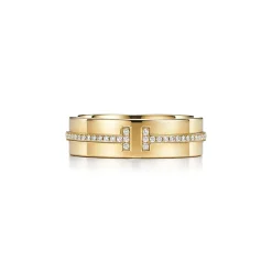 Tiffany & Co. Tiffany T wide diamond ring in 18k gold, 5.5 mm wide. | ^Women Rings|Men's Jewelry