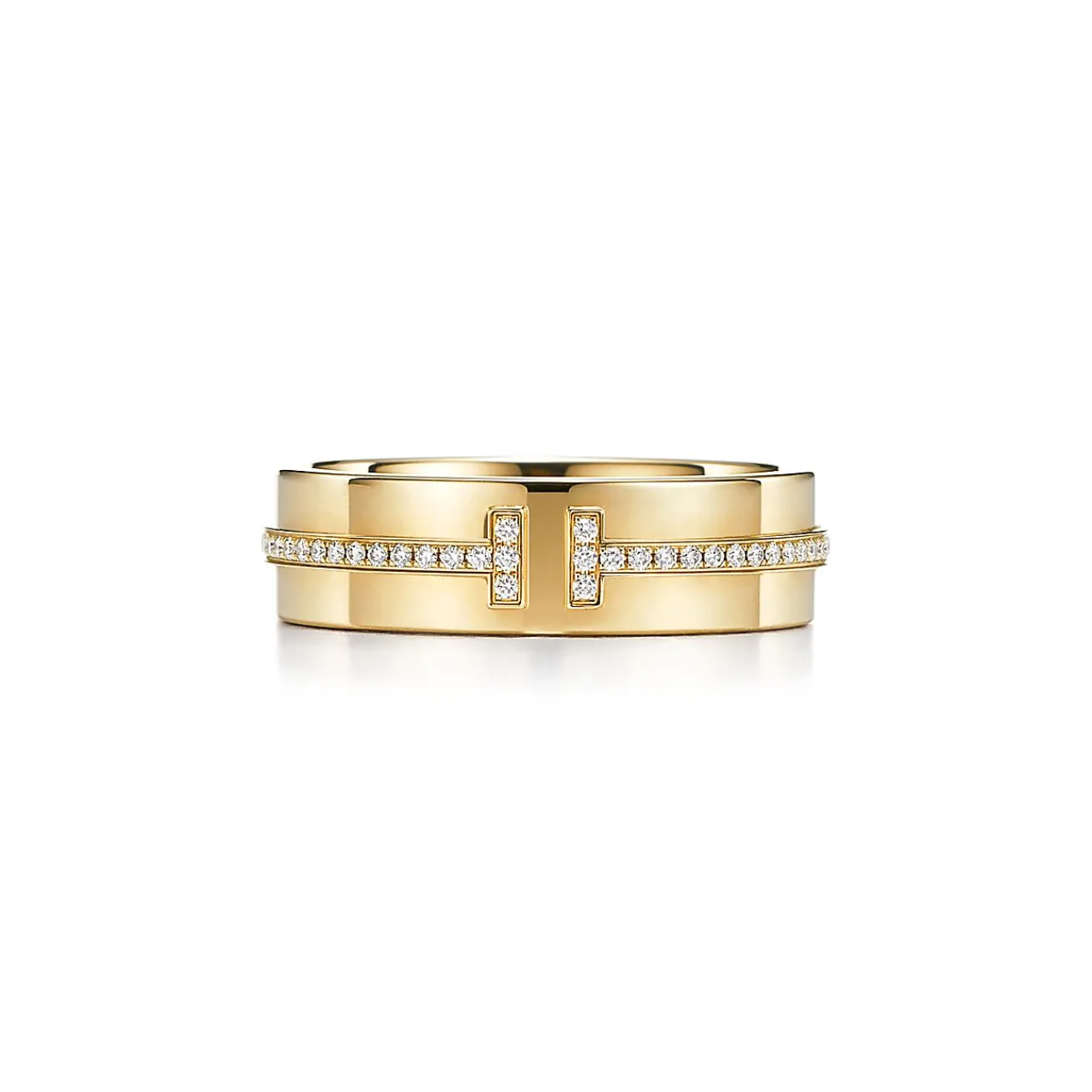 Tiffany & Co. Tiffany T wide diamond ring in 18k gold, 5.5 mm wide. | ^Women Rings|Men's Jewelry
