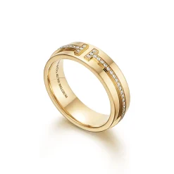 Tiffany & Co. Tiffany T wide diamond ring in 18k gold, 5.5 mm wide. | ^Women Rings|Men's Jewelry
