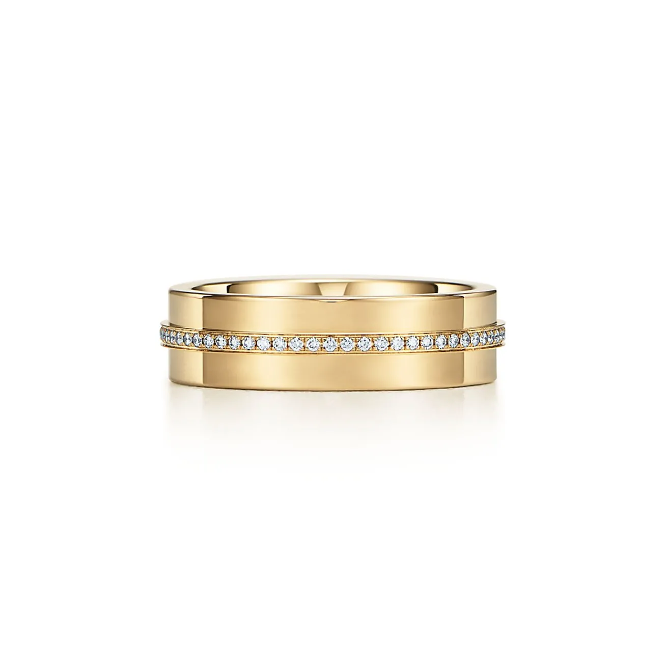 Tiffany & Co. Tiffany T wide diamond ring in 18k gold, 5.5 mm wide. | ^Women Rings|Men's Jewelry