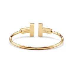 Tiffany & Co. Tiffany T wide diamond wire bracelet in 18k gold, medium. | ^ Bracelets|Gold Jewelry