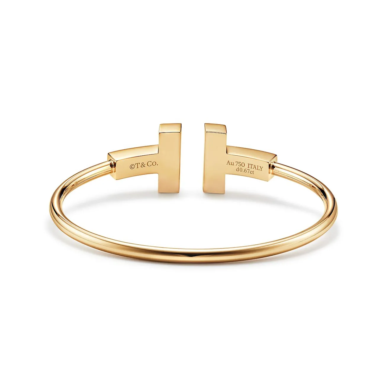 Tiffany & Co. Tiffany T wide diamond wire bracelet in 18k gold, medium. | ^ Bracelets|Gold Jewelry